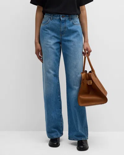 The Row Eglitta Straight-leg Denim Pants In Blue