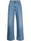 The Row Blue Eglitta Low-rise Straight-leg Jeans In Blue