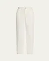 The Row Eglitta Mid-rise Linen Straight Jeans In White