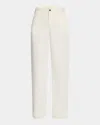 The Row Eglitta Mid-rise Linen Straight Jeans In White