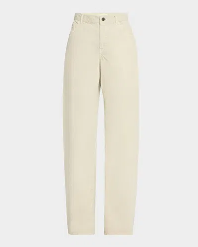 The Row Eglitta Straight-leg Pants In Ecru