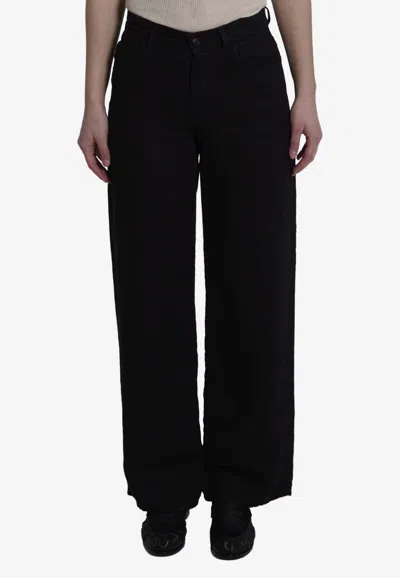 The Row Eglitta Straight-leg Jeans In Black