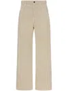 The Row Eglitta Cotton Trousers In Neutrals