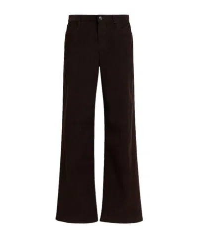 The Row Eglitta Wide Leg Courduroi Cotton Pants In Brown