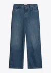 The Row Eglitta Wide Faded Jeans In Blue