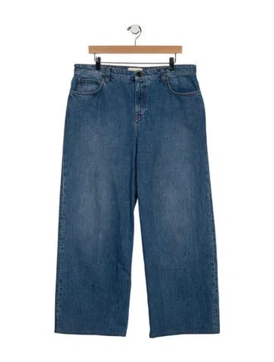 Pre-owned The Row Eglitta Wide Leg Jeans In Blue
