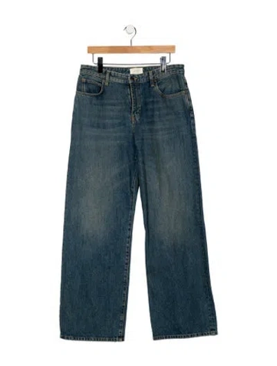 Pre-owned The Row Eglitta Wide Leg Jeans In Blue