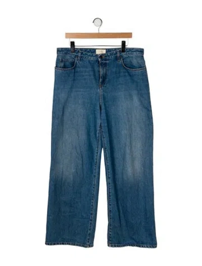 Pre-owned The Row Eglitta Wide Leg Jeans In Blue