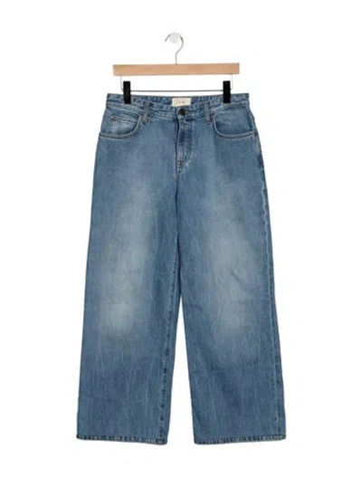 Pre-owned The Row Eglitta Wide Leg Jeans In Blue