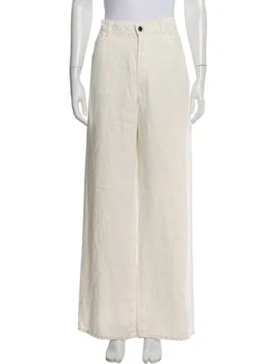 Pre-owned The Row Eglitta Wide Leg Jeans In Neutral