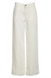The Row Eglitta Mid-rise Linen Straight Jeans In White