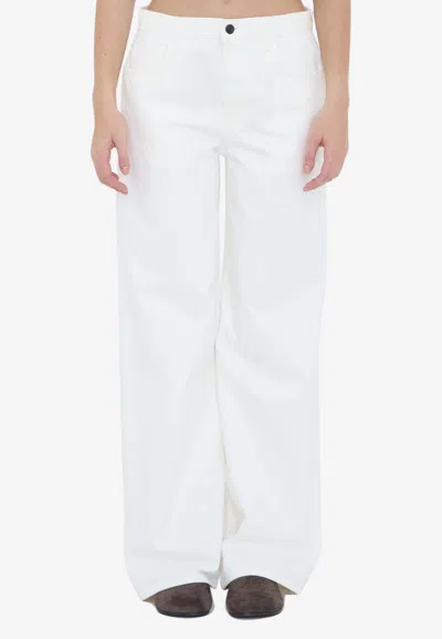 The Row Eglitta Wide-leg Jeans In White