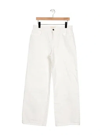 Pre-owned The Row Eglitta Wide Leg Jeans In White
