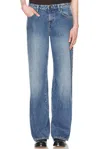 The Row Riaco Rigid Mid-rise Straight-leg Jeans In Light Indigo