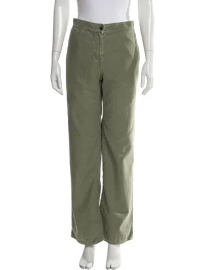 Pre-owned The Row 'eglitta' Wide Leg Pants In Green