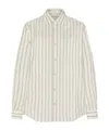 The Row Eirlys Silk Stripe Shirt In Multi