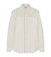 The Row Eirlys Silk Stripe Shirt In Multi