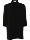 The Row Elada Crepe Shirt In Black