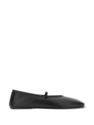 The Row Elastic Ballet Slippers In Black