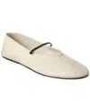The Row Nappa Leather Ballet Slippers In White