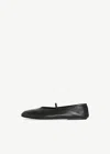 The Row Woman Ballet Flats Black Size 11.5 Leather In Black