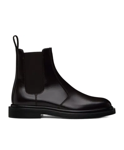 The Row Elastic Ranger Chelsea Short Boots In Black