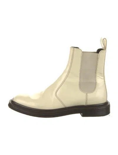 Pre-owned The Row Elastic Ranger Leather Chelsea Boots In Neutral