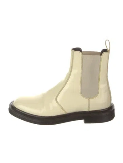 Pre-owned The Row Elastic Ranger Leather Chelsea Boots In Neutral