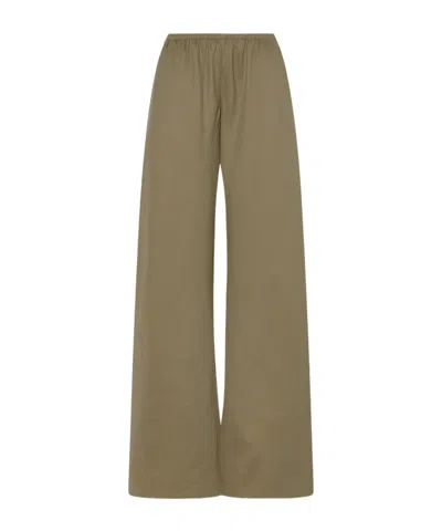 The Row Elastic Waist Casual Pants In Brown
