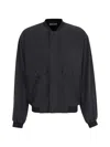 The Row Elasticated Hem Bomber Jacket In Black