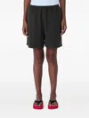 The Row Elasticated-waistband French Terry Shorts In Black