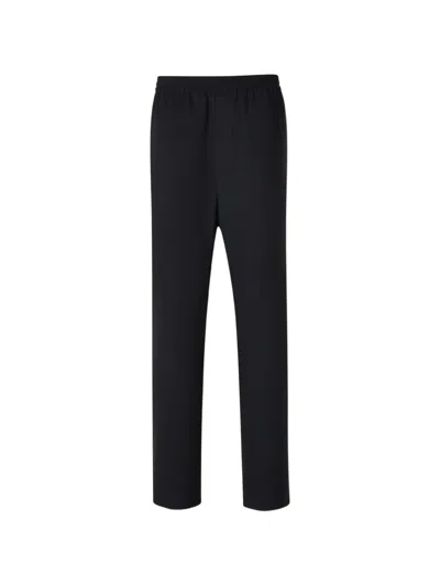 The Row Elasticated-waistband Gabardine Trousers In Black