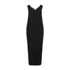 The Row Sleeveless Midi Dress With Viscose-polyester Blend In Black