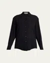 The Row Conan Silk Shirt In Black