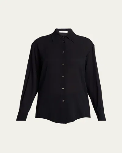 THE ROW ELIA BUTTON DOWN SILK BLOUSE