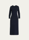 THE ROW ELIA LONG-SLEEVE VISCOSE DRESS