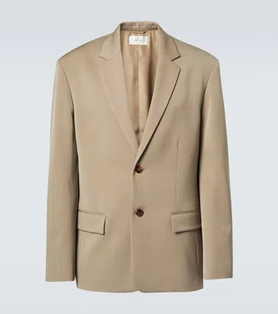 The Row Eligio Single-breasted Wool Blazer In Beige