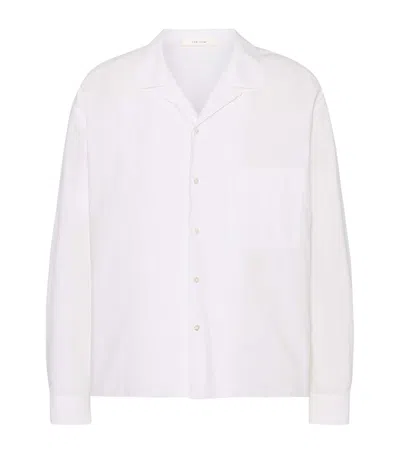 The Row Elijas Cotton Shirt In White