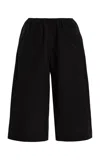 The Row Eliot Cotton-poplin Bermuda Shorts In Black