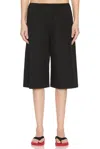 The Row Eliot Cotton-poplin Bermuda Shorts In Black