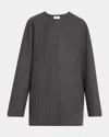 The Row Elke Brushed Cashmere Single-breasted Jacket In Gray