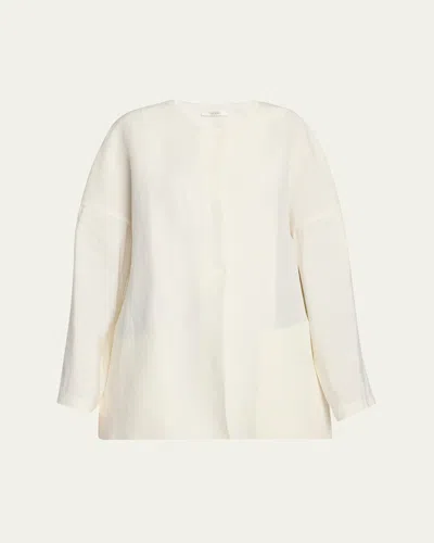 The Row Elke Cashmere Jacket In White