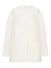 The Row Elke Silk Oversized Jacket In Neutral