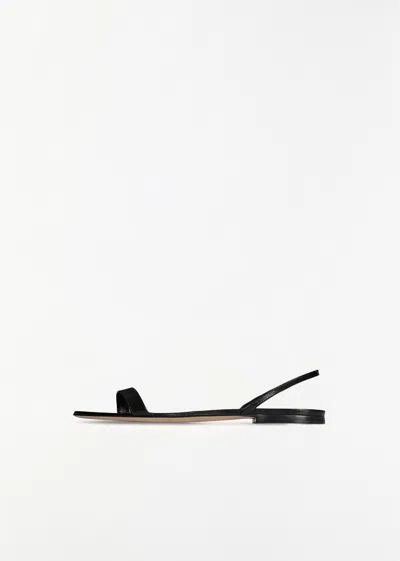 The Row Ella Flat Sandal In Black