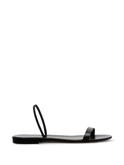 The Row Ella Flat Sandals In Black