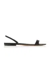 The Row Ella Leather Sandals In Black