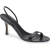 The Row Ella Leather Mules Open Toe Stiletto In Black