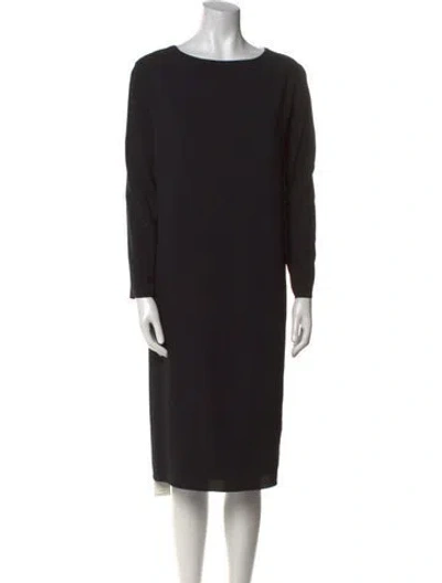 Pre-owned The Row Ellie Midi Length Dress In Black