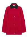 The Row Elodianna Cotton Jacket In Red
