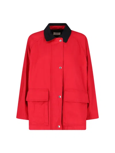 The Row 'elodianna' Jacket In Red